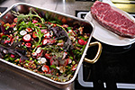 Salat vom Wagyu-Rind mit Rauchaal
